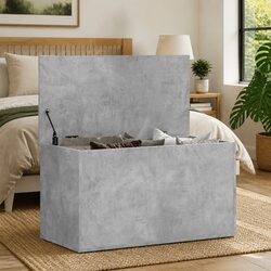 Reliable Grey Engineered Wood Storage Chest for Value