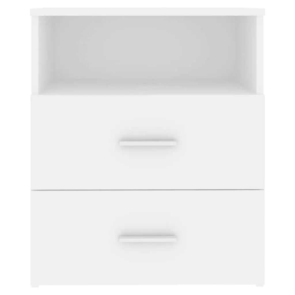 Bedside Tables 2 pcs Storage Drawers Shelf White 50 x 32 x 60 cm