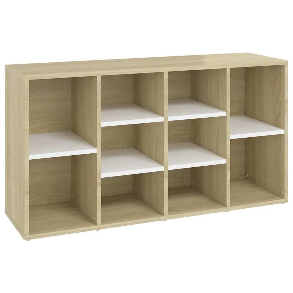 Shoe Bench Storage Cabinet Organiser 10 Shelves Beige 103x30x55 cm