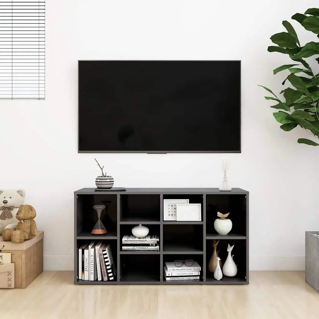 Shoe Storage Cabinet Bench Grey High Gloss 10 Shelf Organiser Multifunctional Home Furniture