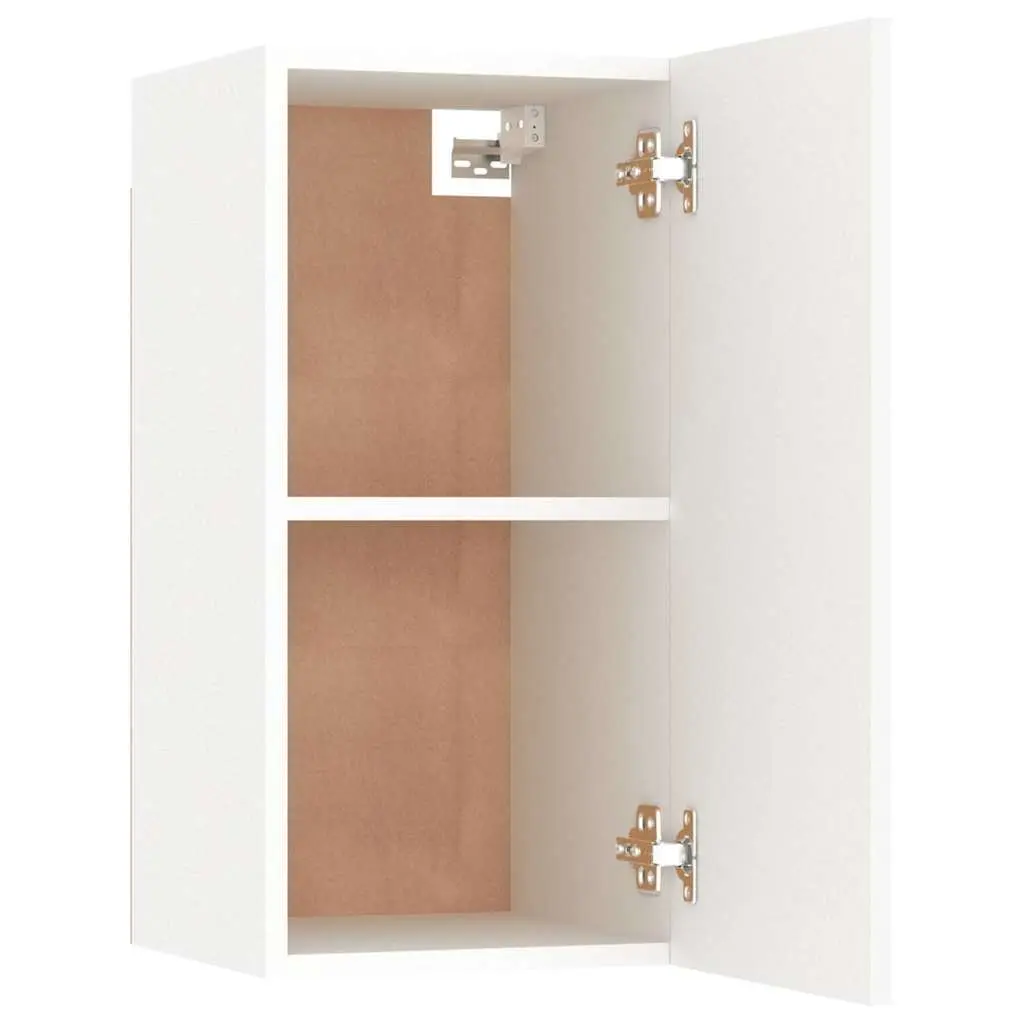 Wall-Mounted TV Cabinet White Storage Display Unit 2 Shelves