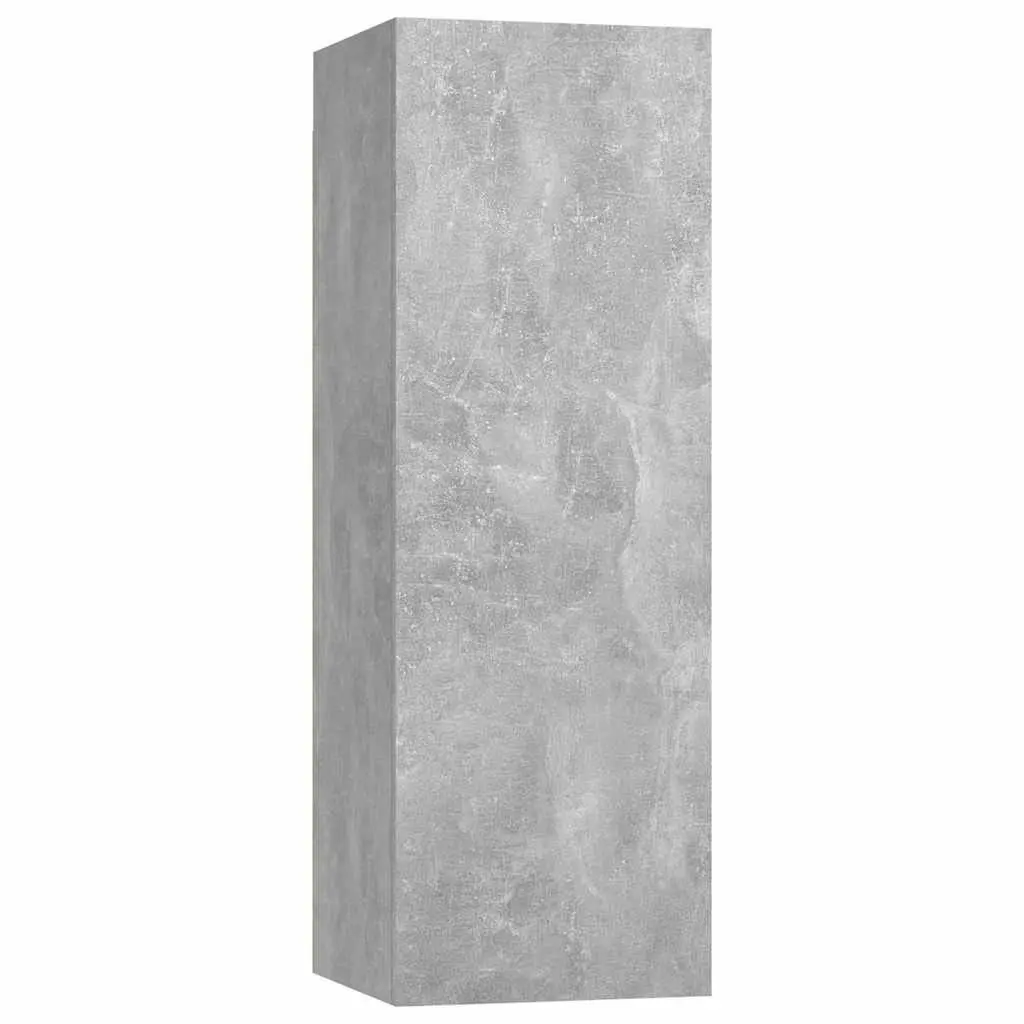 Wall-Mounted TV Cabinet Set 2 pcs Grey Living Room Storage Shelving Unit