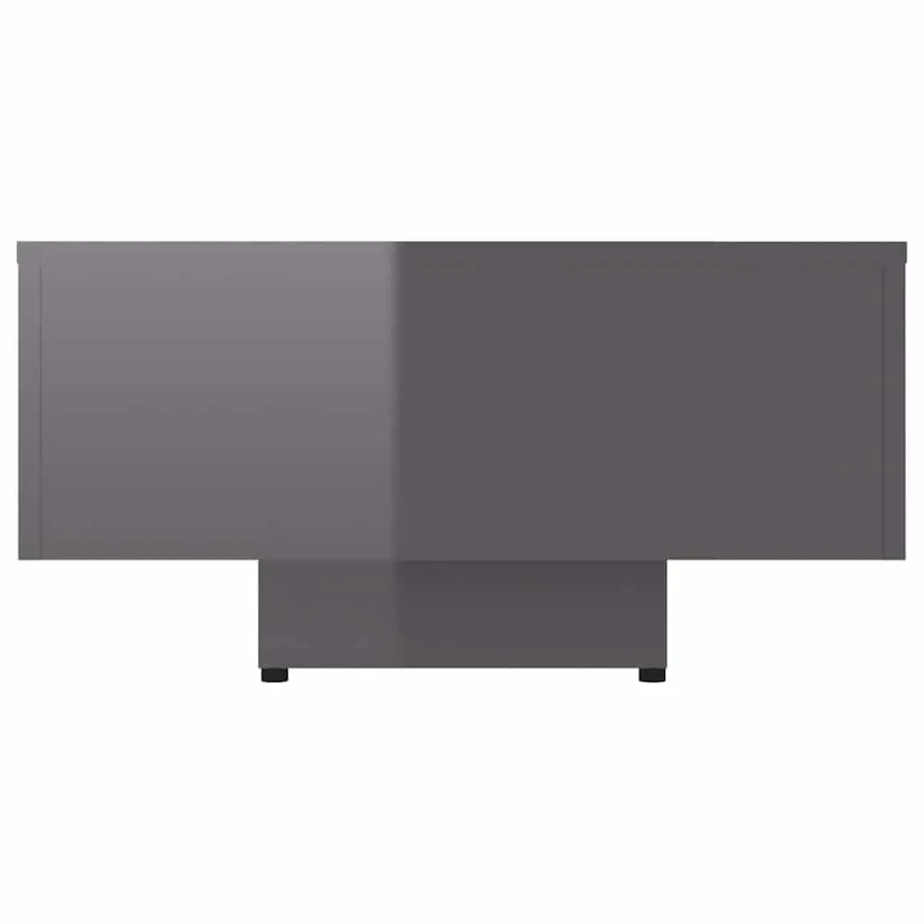 Coffee Table Modern Grey High Gloss Accent Living Room Furniture Side Table