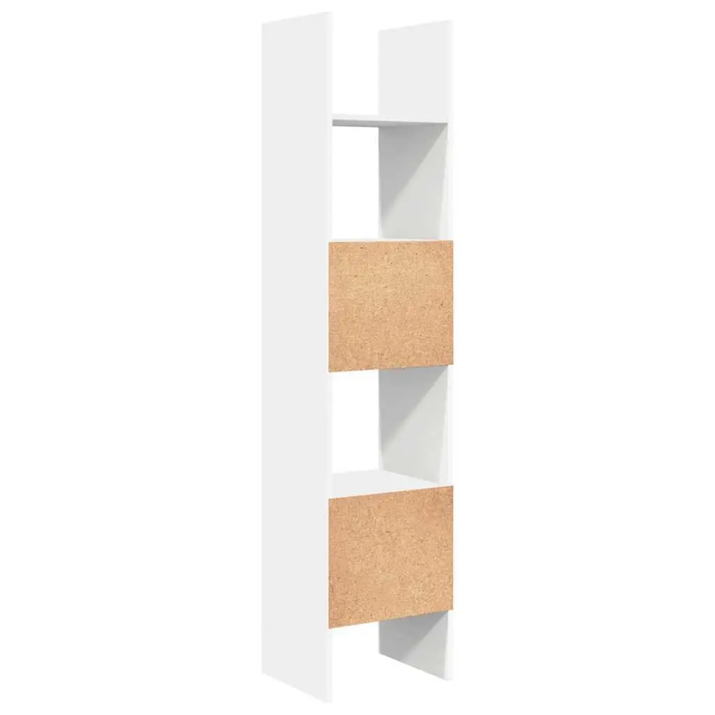 Book Cabinet White Engineered Wood Storage Shelving Unit 5 Compartments Display