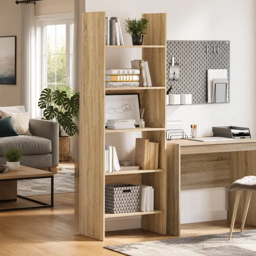 Book Cabinet Storage Unit 60x35x180 cm Engineered Wood Brown