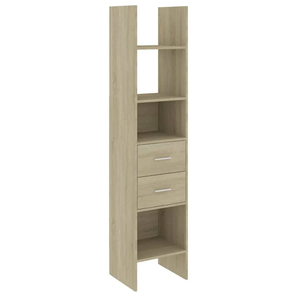 Book Cabinet 40x35x180cm Engineered Wood Storage Shelving Unit with Drawers