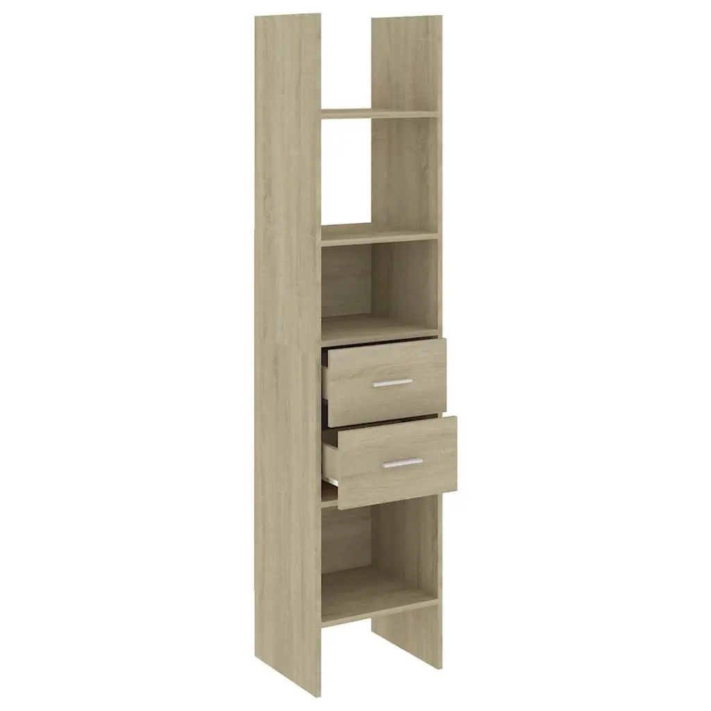 Book Cabinet 40x35x180cm Engineered Wood Storage Shelving Unit with Drawers