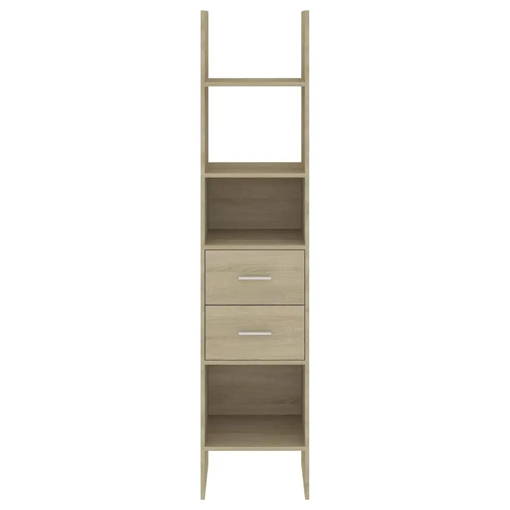 Book Cabinet 40x35x180cm Engineered Wood Storage Shelving Unit with Drawers