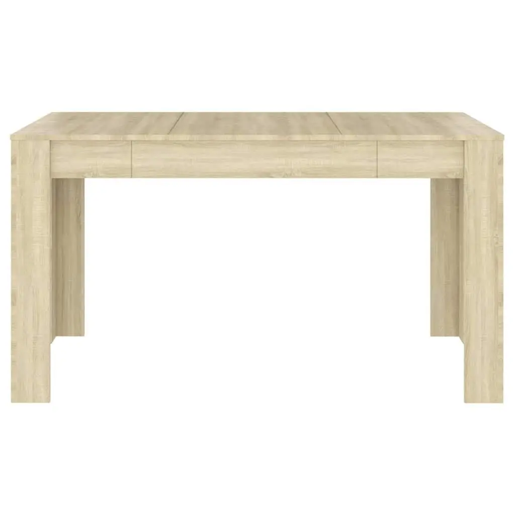 Dining Table Kitchen Sonoma Oak Brown Engineered Wood Sturdy Stable Elegant