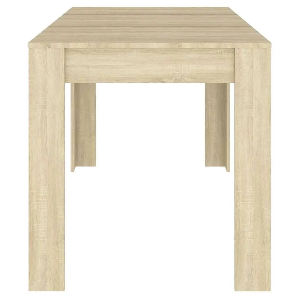 Dining Table Kitchen Sonoma Oak Brown Engineered Wood Sturdy Stable Elegant