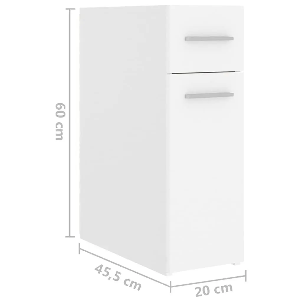 Storage Cabinet Apothecary Organiser 20 x 45.5 x 60 cm White Engineered Wood