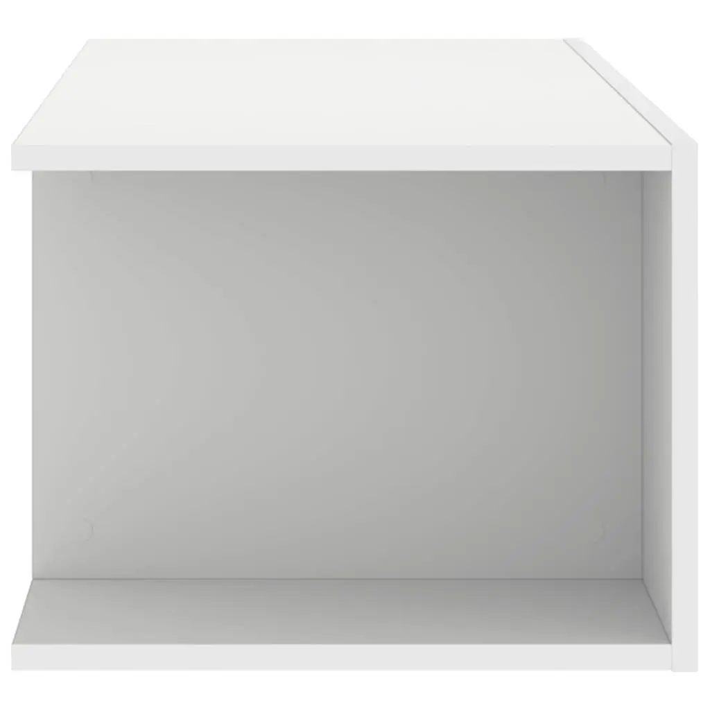 White TV Cabinet with LED Lighting and Storage