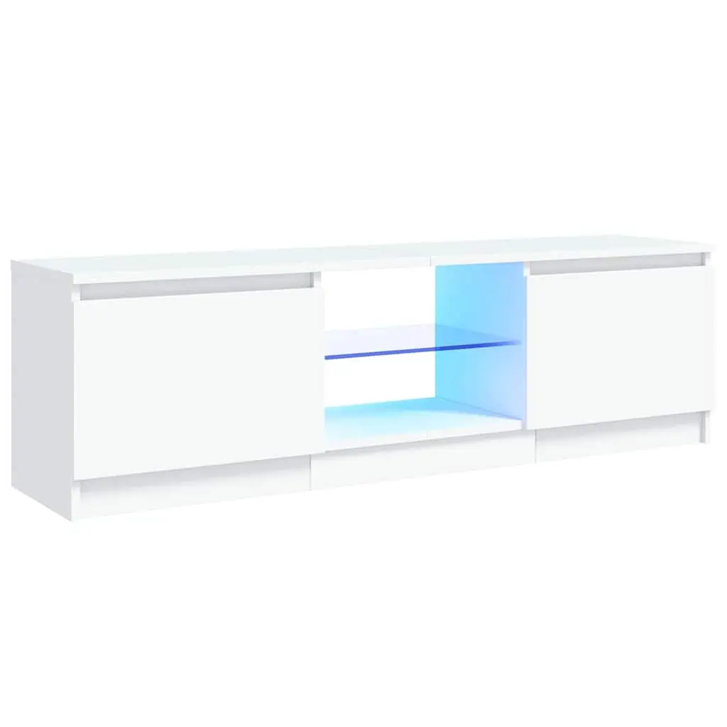 TV Cabinet Modern LED Media Unit Storage 120x30x36cm White