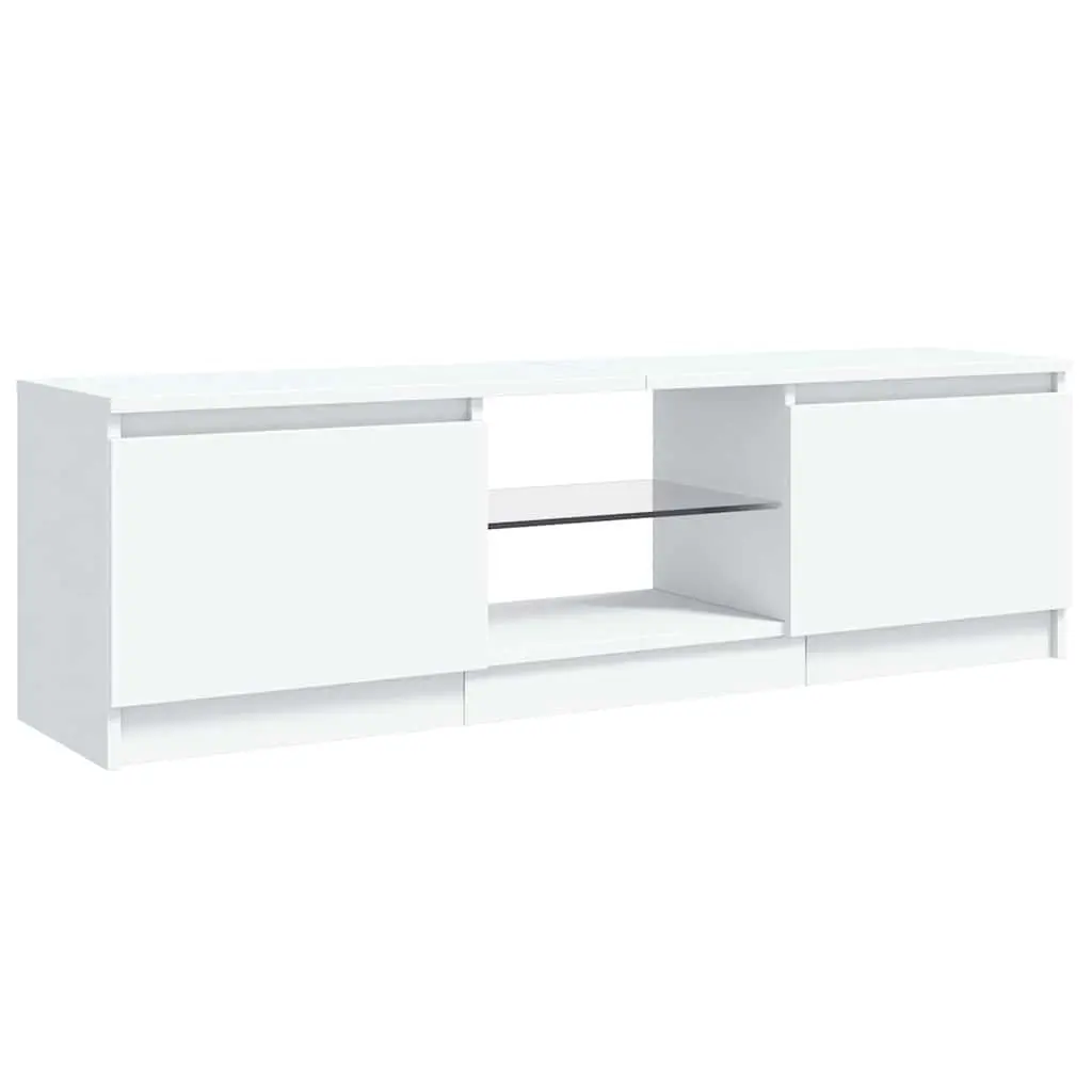 TV Cabinet Modern LED Media Unit Storage 120x30x36cm White