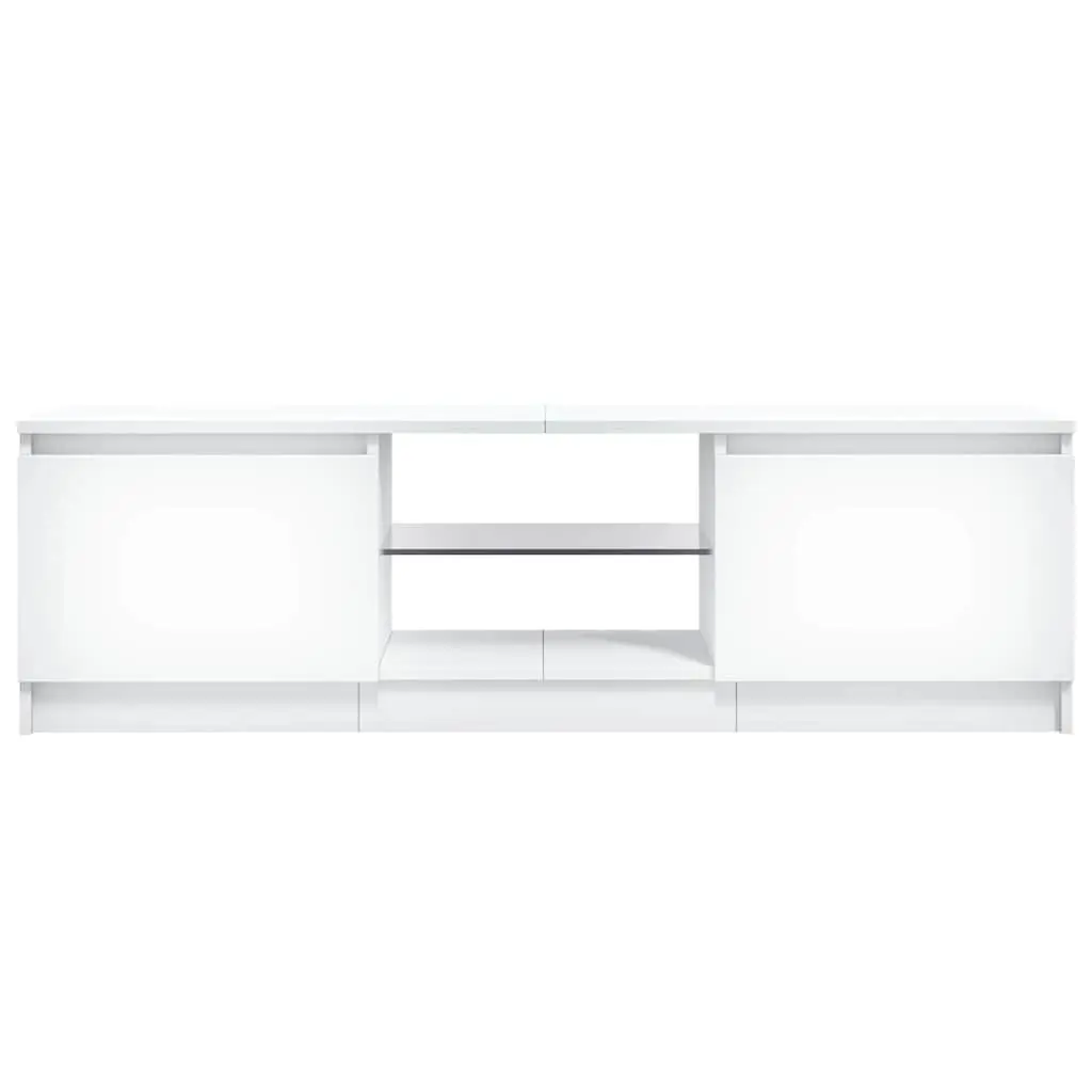 TV Cabinet Modern LED Media Unit Storage 120x30x36cm White