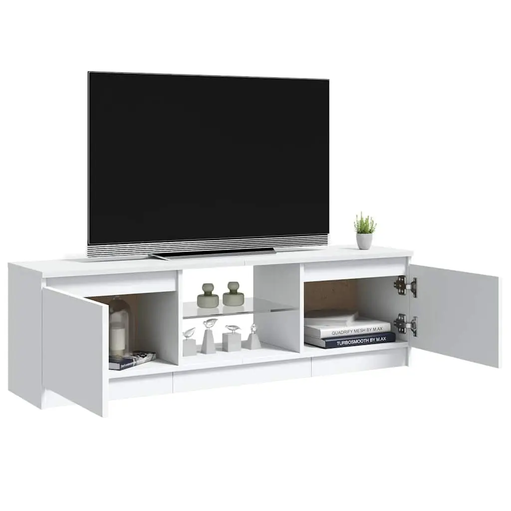 TV Cabinet Modern LED Media Unit Storage 120x30x36cm White