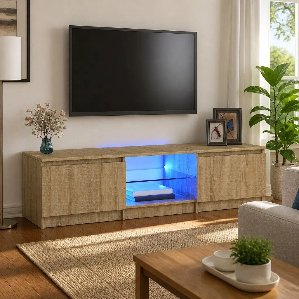 TV Cabinet Media Stand Storage Unit 140x40x36cm Brown