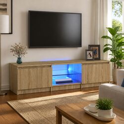 Brown LED TV Cabinet: Reliable Storage and Style