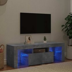 Reliable Grey TV Cabinet with LED Lights for Your Media Needs