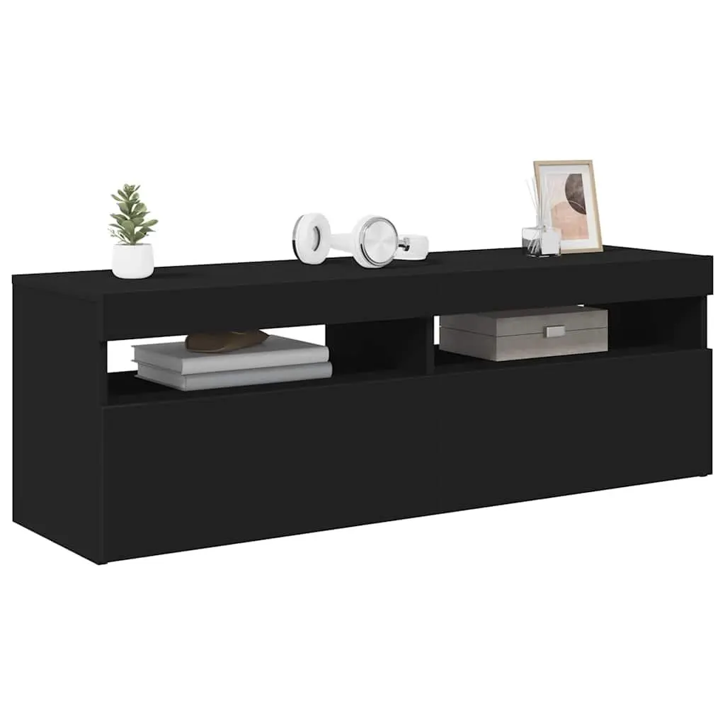 TV Cabinet RGB LED Lights Media Stand 120 x 35 x 40 cm Black
