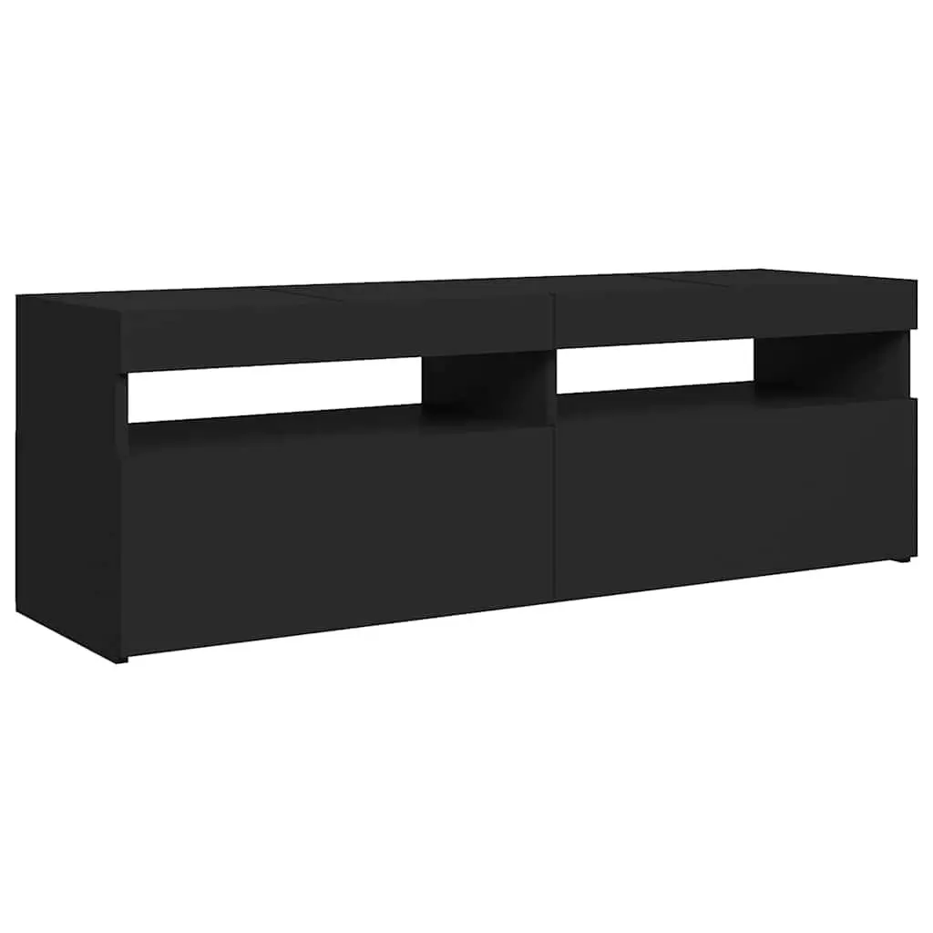 TV Cabinet RGB LED Lights Media Stand 120 x 35 x 40 cm Black