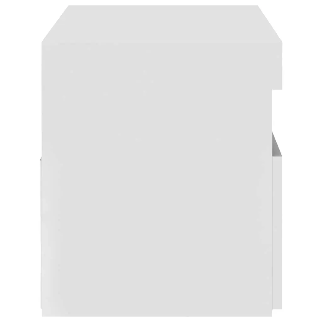 White Media Storage Unit with LED Lighting