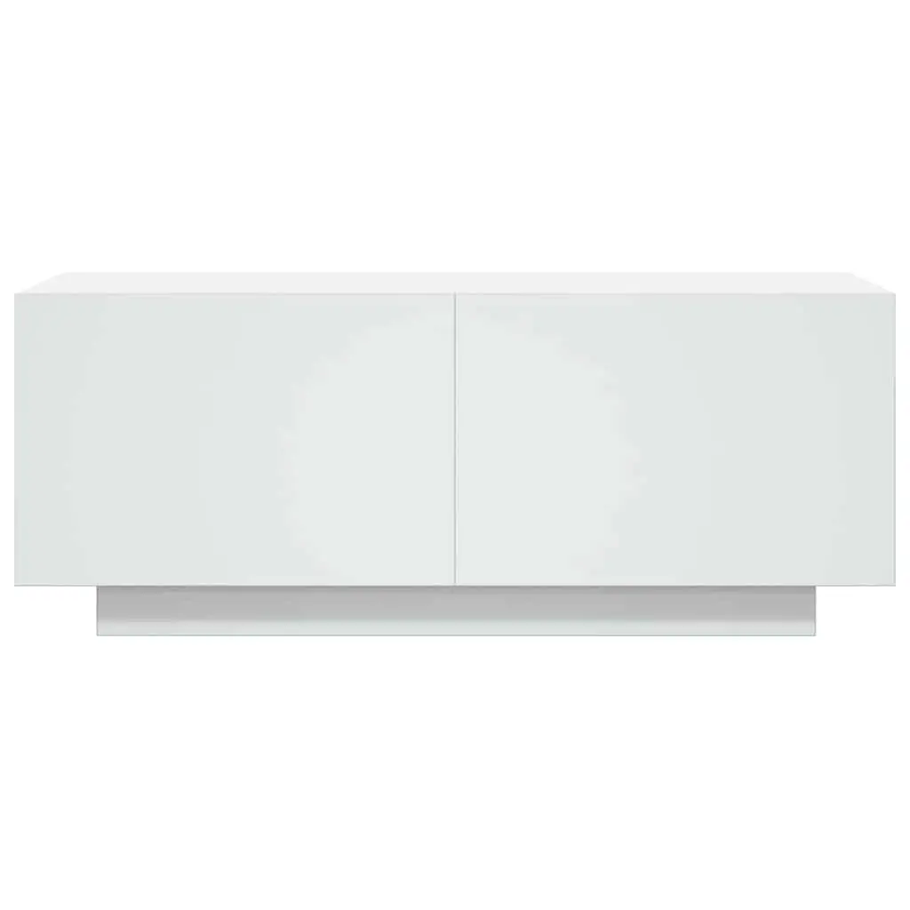 TV Cabinet Media Unit Storage Organiser 100x35x40 cm White Engineered Wood
