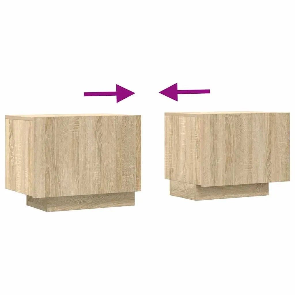 TV Cabinet Unit Media Storage 100W x 35D x 40H cm Brown Sonoma Oak Engineered Wood
