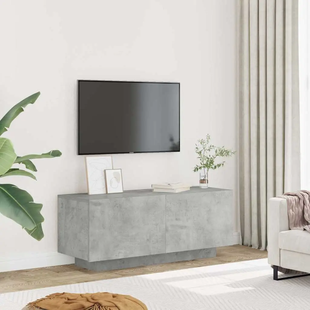 TV Cabinet Concrete Grey 100x35x40 cm Engineered Wood Media Storage Unit