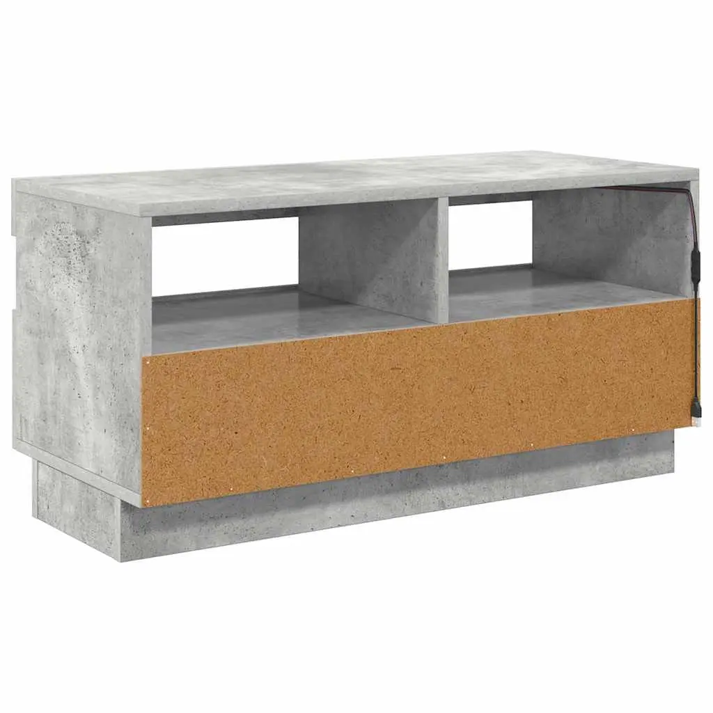 TV Cabinet RGB LED Lights Modern Media Storage Stand Unit 80 x 35 x 40 cm Grey