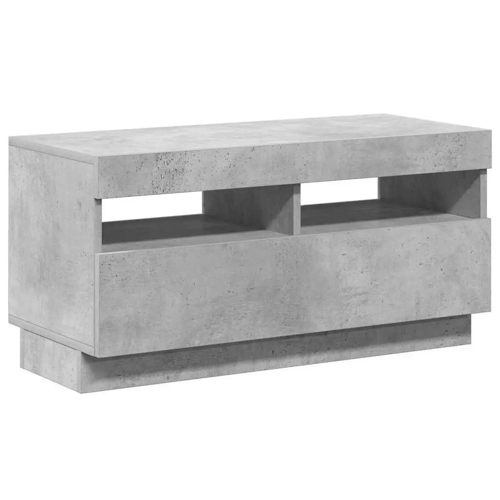 TV Cabinet RGB LED Lights Modern Media Storage Stand Unit 80 x 35 x 40 cm Grey