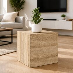 Wall Mounted TV Cabinet Storage Unit Sonoma Oak Home Entertainment Media Display