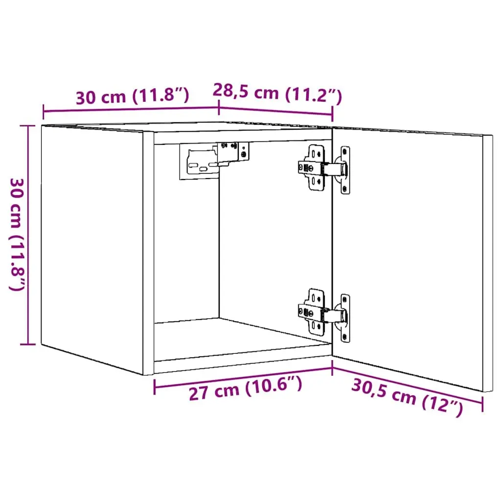 Wall Mounted TV Cabinet High Gloss White Storage Unit Shelving Display Stand