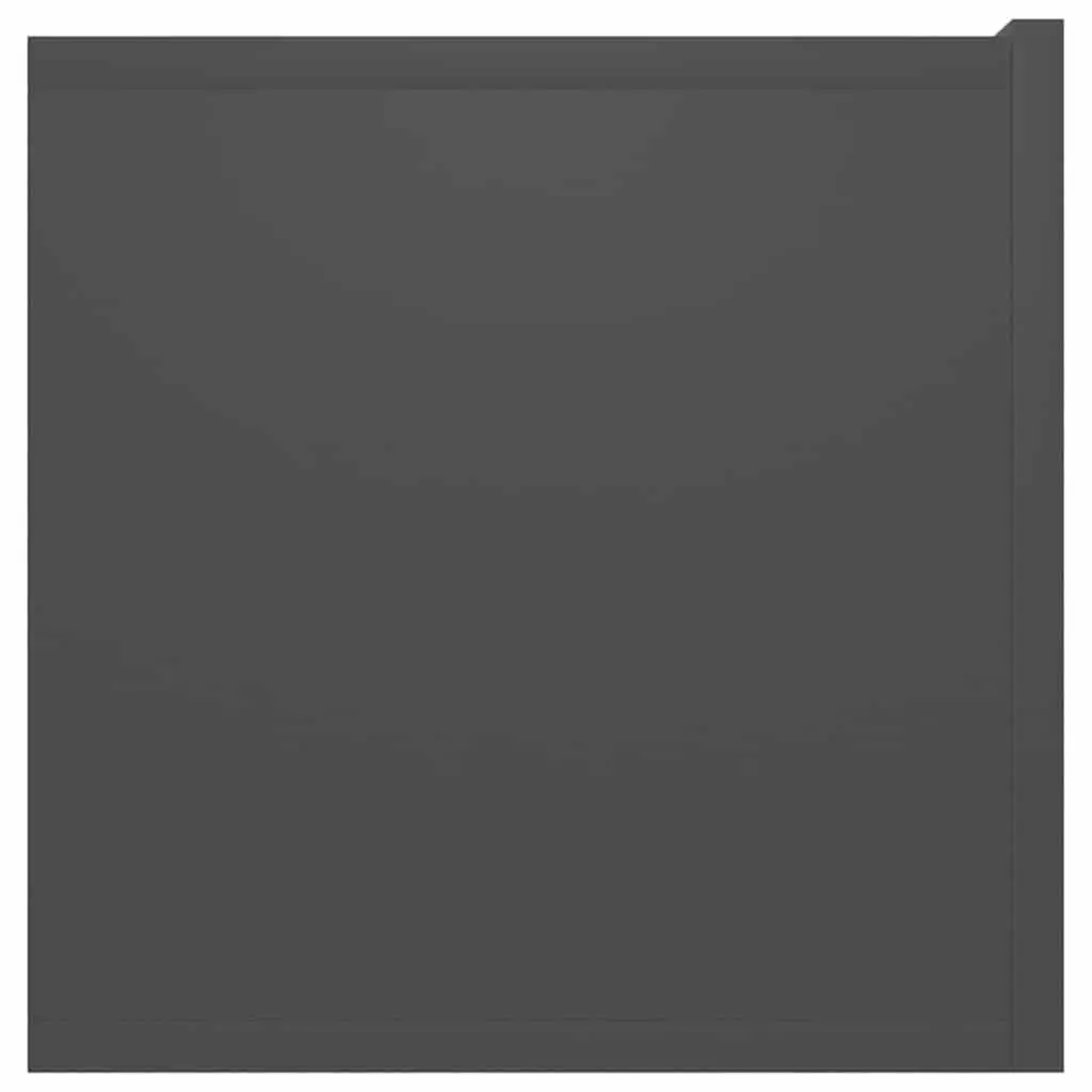 Grey Wall-Mounted TV Cabinet with Storage