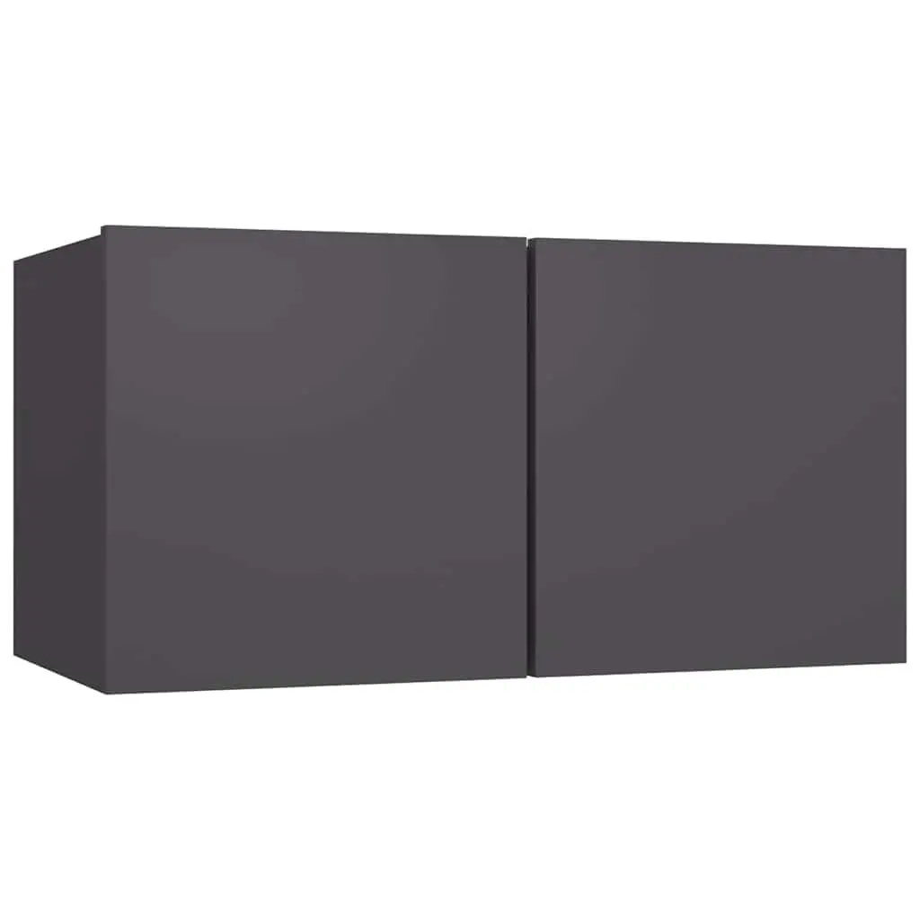 Hanging TV Cabinet Set in Grey
