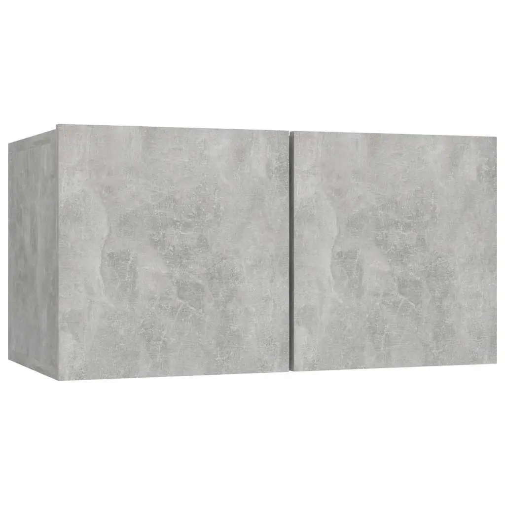 Wall Mounted TV Cabinet Grey Modern Living Room Storage Unit 60 x 30 x 30 cm