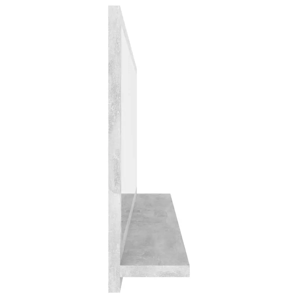 Bathroom Vanity Mirror Storage Shelf Wall Mount 100x10.5x37cm Grey Engineered Wood