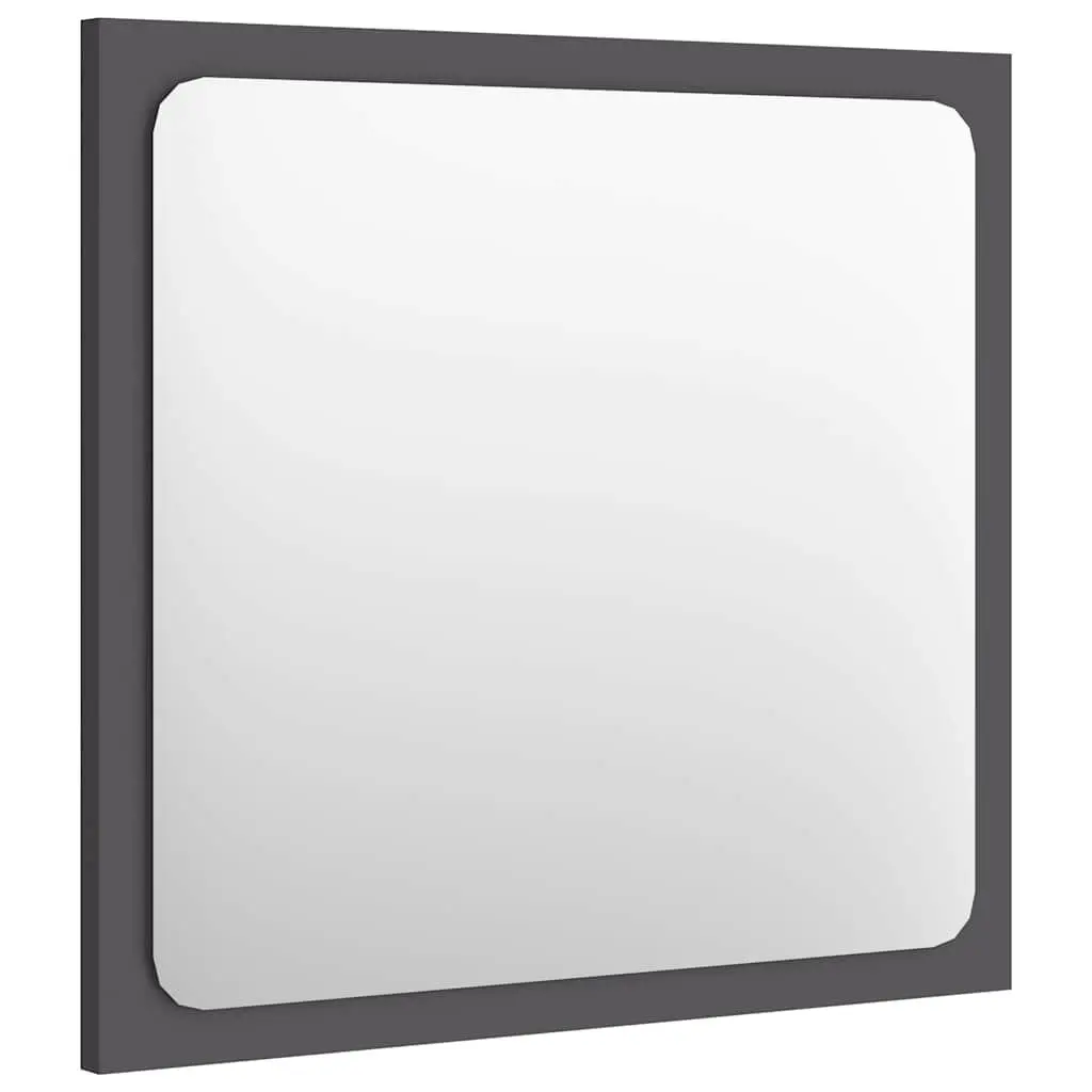 Bathroom Vanity Mirror Wall Mounted Storage Cabinet 40cm Grey Engineered Wood