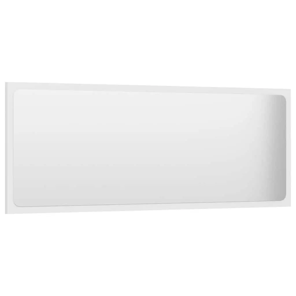 Bathroom Vanity Mirror Wall Mount Storage Cabinet 100cm White Engineered Wood