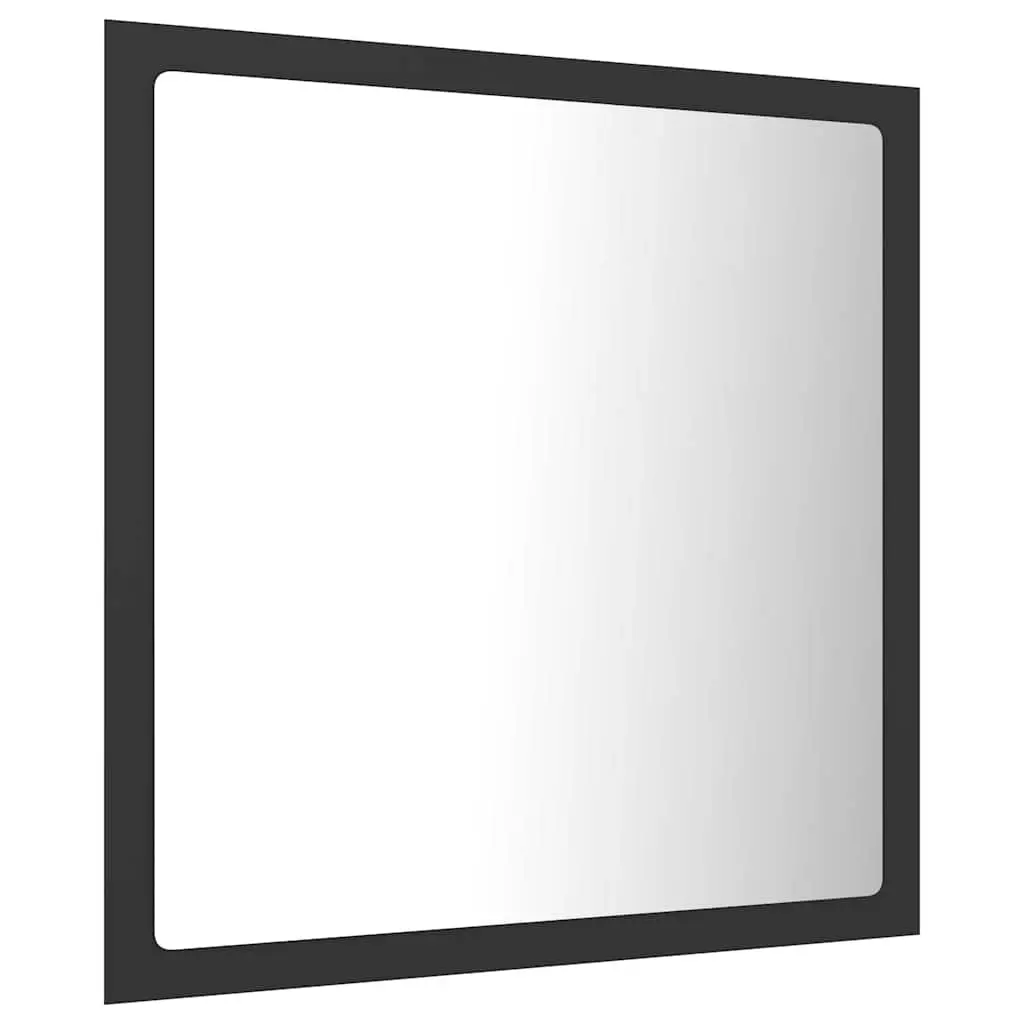 Wall Mounted Mirror LED Light RGB Grey 40x8.5x37 cm Bathroom Vanity