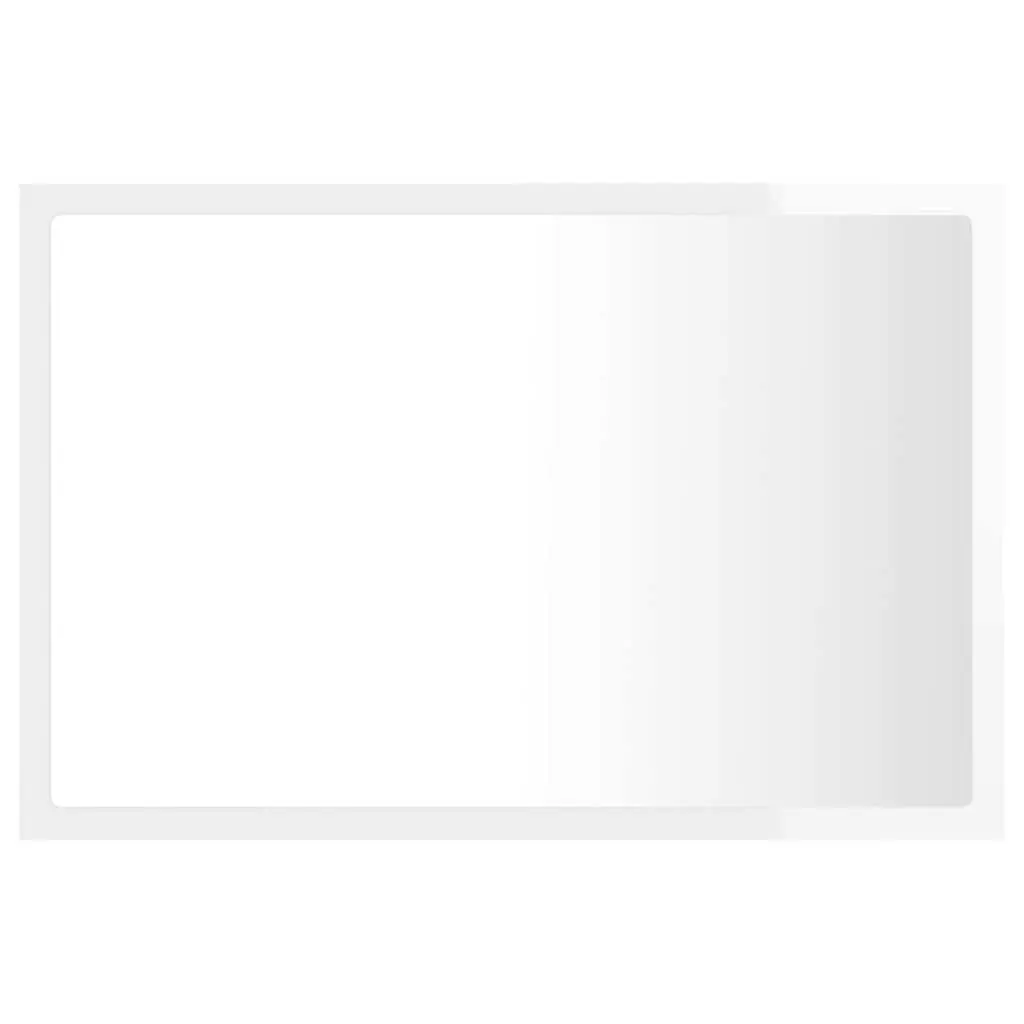 LED Bathroom Mirror White 60x8.5x37cm Wall Mount Vanity Unit RGB Light Acrylic