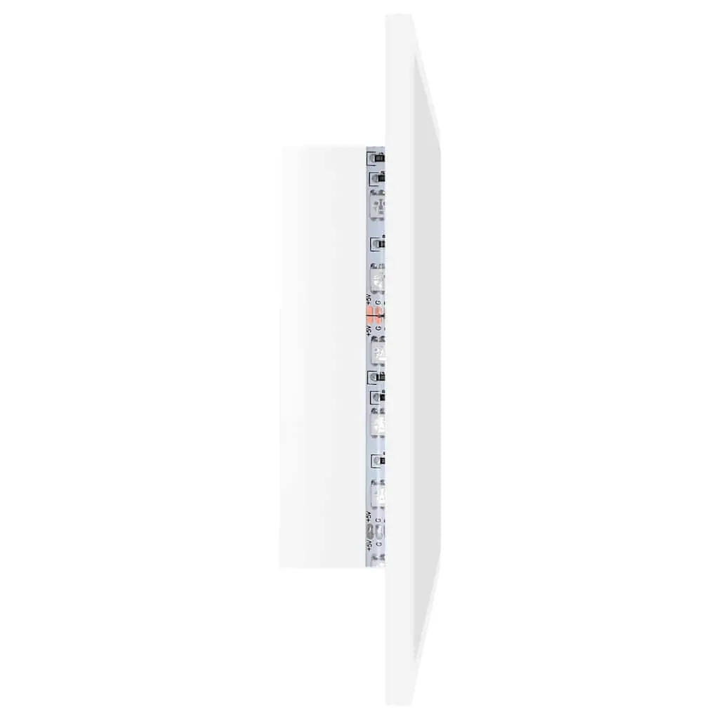 LED Bathroom Mirror White 60x8.5x37cm Wall Mount Vanity Unit RGB Light Acrylic