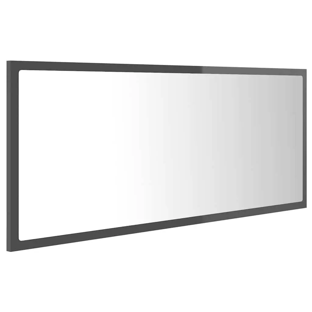 LED Bathroom Mirror Wall Mounted RGB Light 100x8.5x37 cm Grey