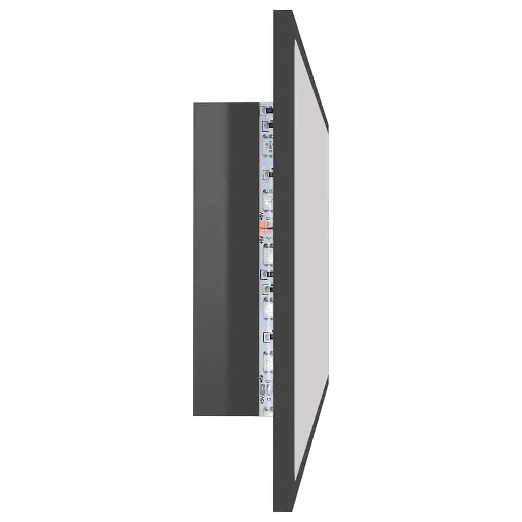 LED Bathroom Mirror Wall Mounted RGB Light 100x8.5x37 cm Grey