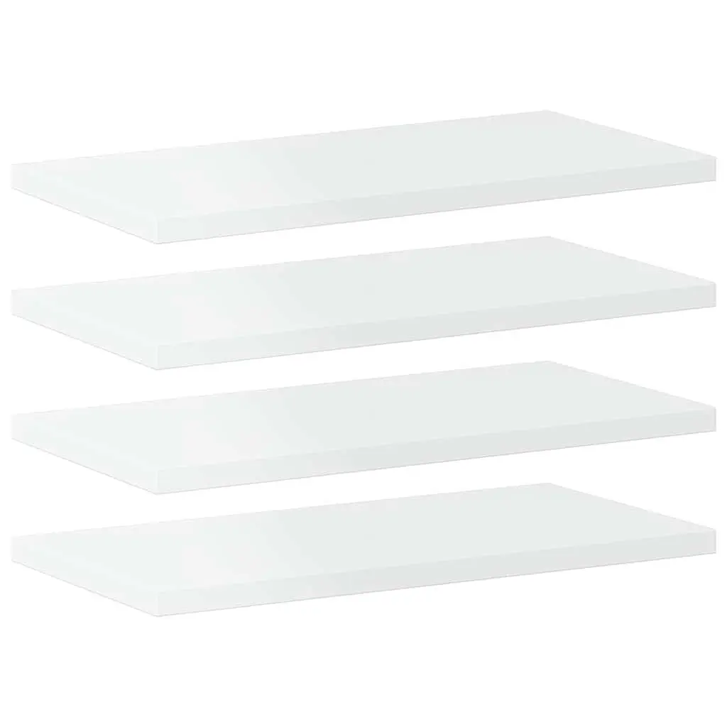 Bookshelf Boards 4 pcs White 40x20x1.5 cm Engineered Wood Wall Shelves Storage