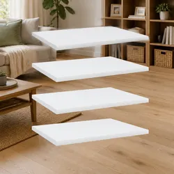 Reliable White Bookshelf Boards 4 pcs 40x30x1.5 cm - Practical and Affordable