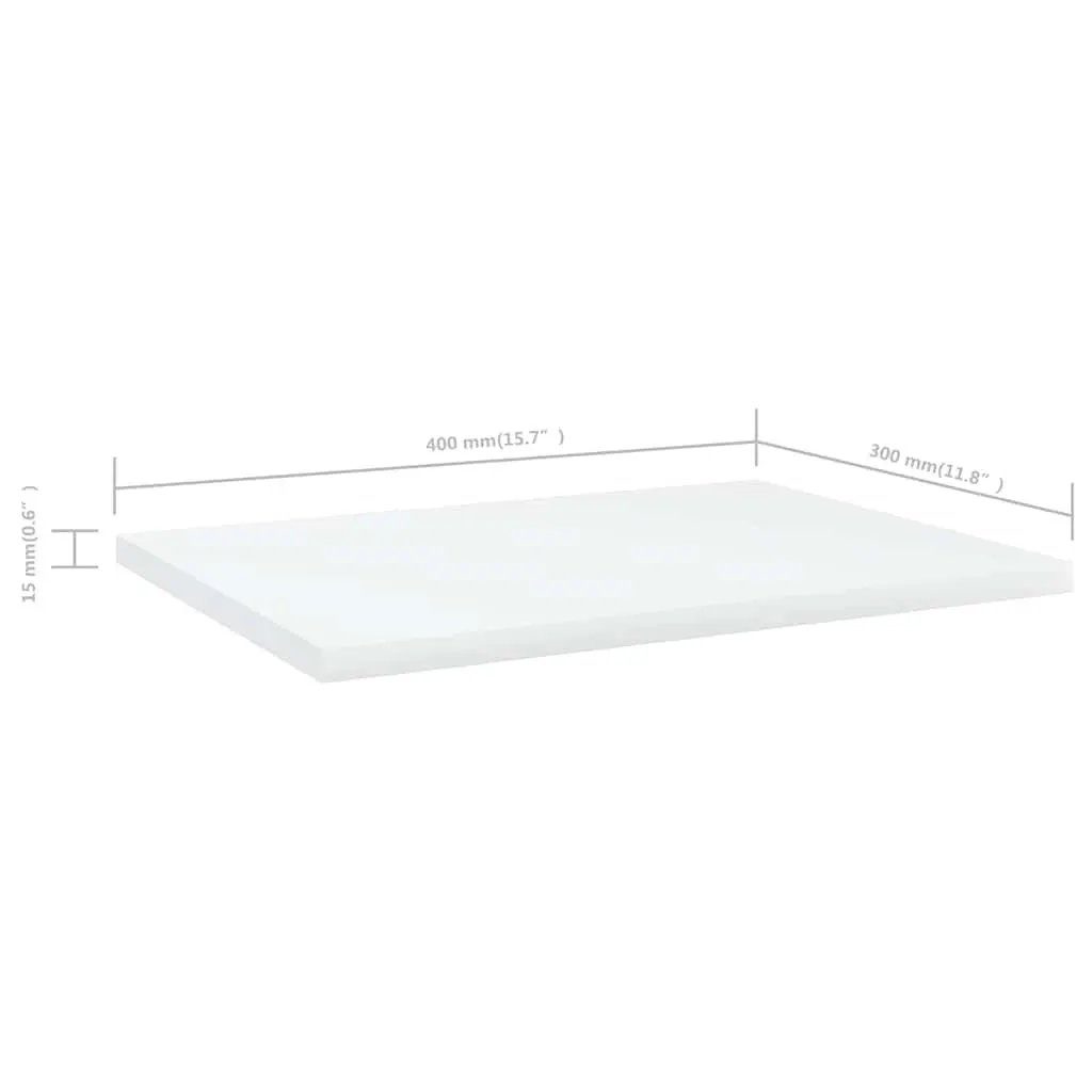 Bookshelf Boards Storage Shelves 40x30x1.5 cm White 4 Piece
