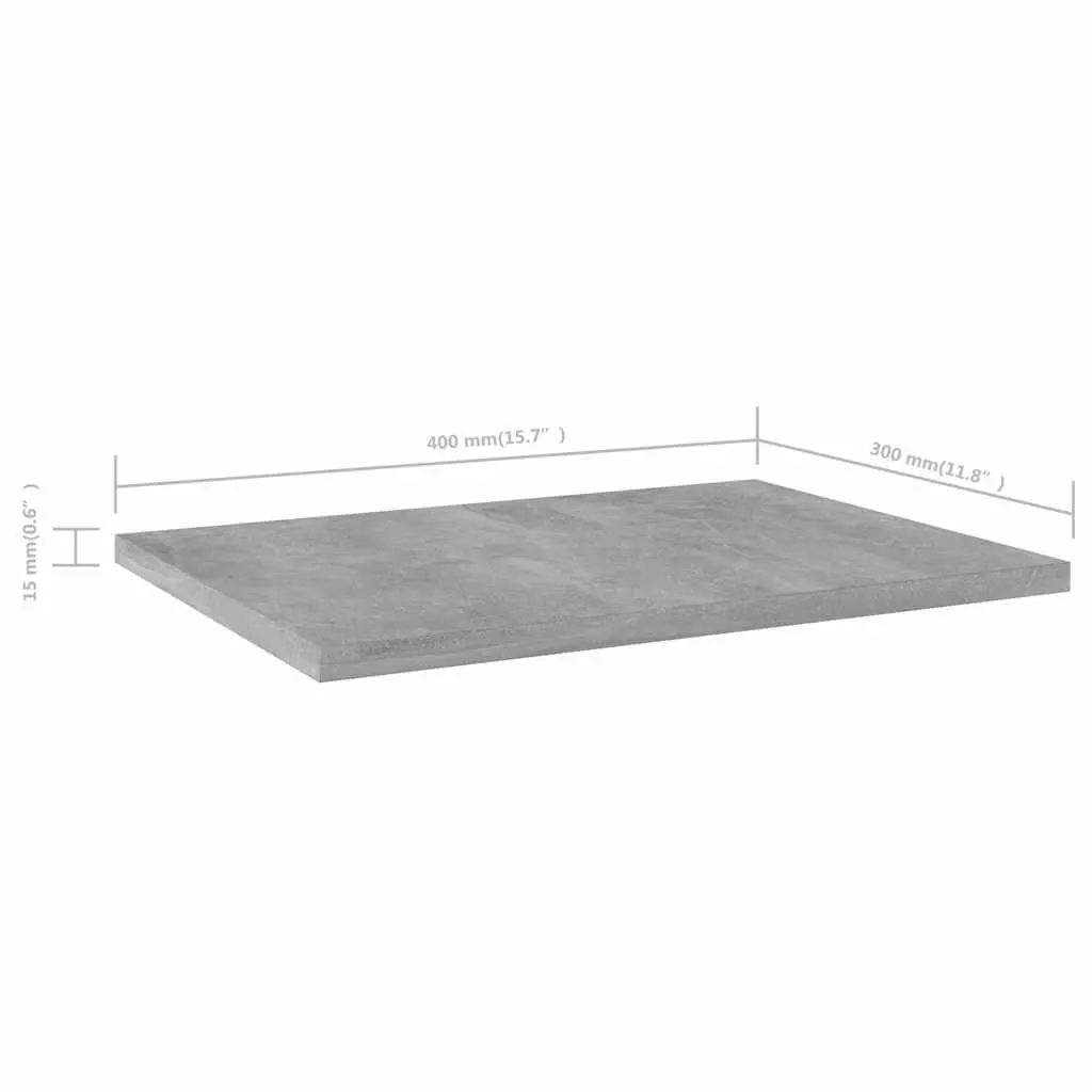 Bookshelf Boards 4 pcs Grey 40x30x1.5 cm Engineered Wood Storage Shelves