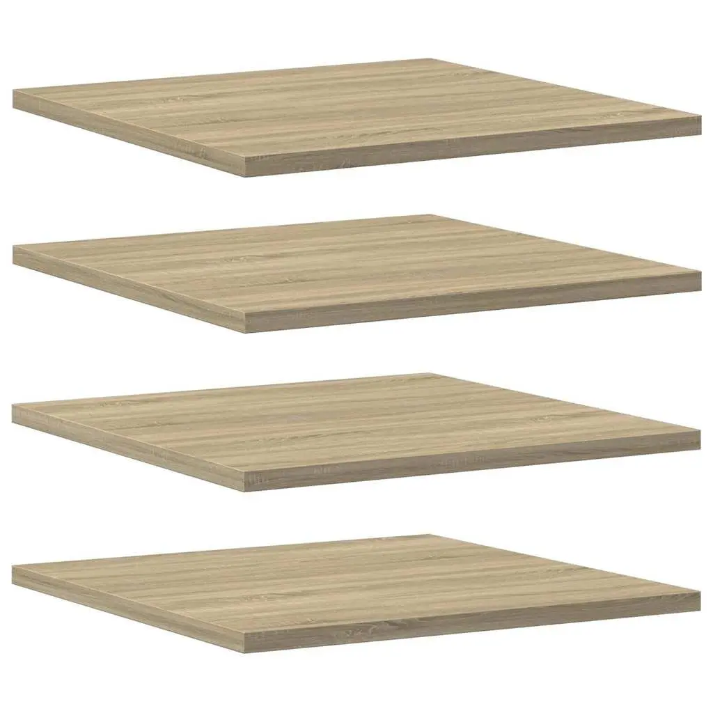 Floating Shelves Boards 4 pcs Wall Mount Storage Shelving Brown 40x40x1.5 cm