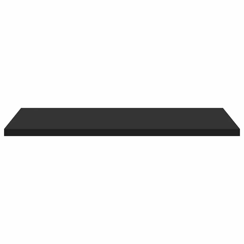 Engineered Wood Bookshelf Boards Black 40x50x1.5 cm Floating Shelves Storage 4 Piece